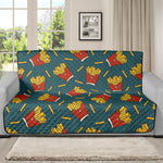 Doodle French Fries Pattern Print Futon Protector