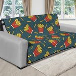 Doodle French Fries Pattern Print Futon Protector