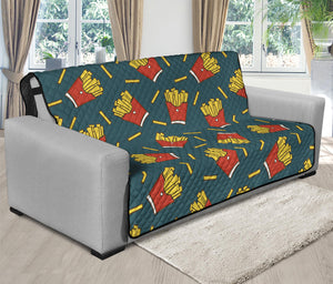 Doodle French Fries Pattern Print Futon Protector