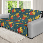 Doodle French Fries Pattern Print Futon Protector