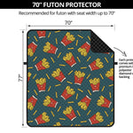 Doodle French Fries Pattern Print Futon Protector