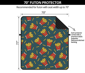 Doodle French Fries Pattern Print Futon Protector