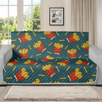 Doodle French Fries Pattern Print Futon Protector