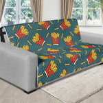 Doodle French Fries Pattern Print Futon Protector