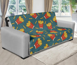 Doodle French Fries Pattern Print Futon Protector