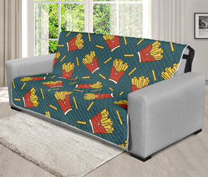 Doodle French Fries Pattern Print Futon Protector