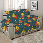 Doodle French Fries Pattern Print Half Sofa Protector