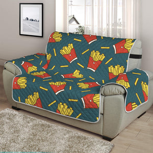 Doodle French Fries Pattern Print Half Sofa Protector