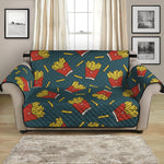 Doodle French Fries Pattern Print Loveseat Protector