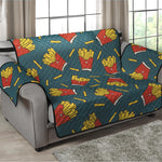 Doodle French Fries Pattern Print Loveseat Protector