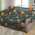 Doodle French Fries Pattern Print Loveseat Protector