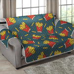 Doodle French Fries Pattern Print Loveseat Protector