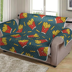 Doodle French Fries Pattern Print Loveseat Protector