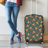Doodle French Fries Pattern Print Luggage Cover
