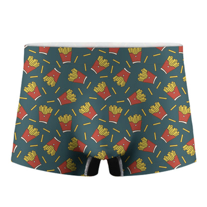 Doodle French Fries Pattern Print Men's Boxer Briefs