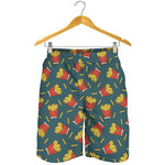 Doodle French Fries Pattern Print Men's Shorts