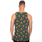 Doodle French Fries Pattern Print Men's Tank Top