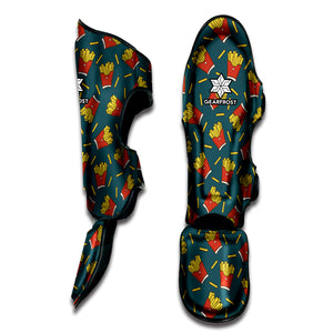 Doodle French Fries Pattern Print Muay Thai Shin Guard