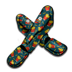 Doodle French Fries Pattern Print Muay Thai Shin Guard