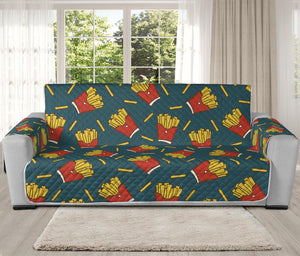 Doodle French Fries Pattern Print Oversized Sofa Protector