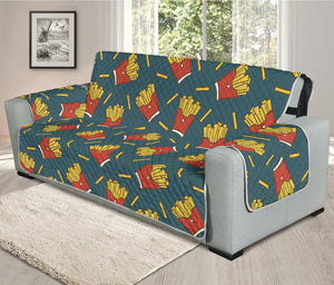 Doodle French Fries Pattern Print Oversized Sofa Protector