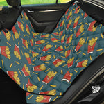 Doodle French Fries Pattern Print Pet Car Back Seat Cover