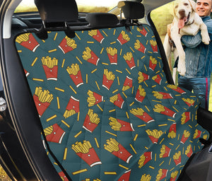 Doodle French Fries Pattern Print Pet Car Back Seat Cover