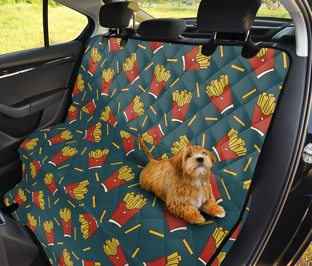 Doodle French Fries Pattern Print Pet Car Back Seat Cover