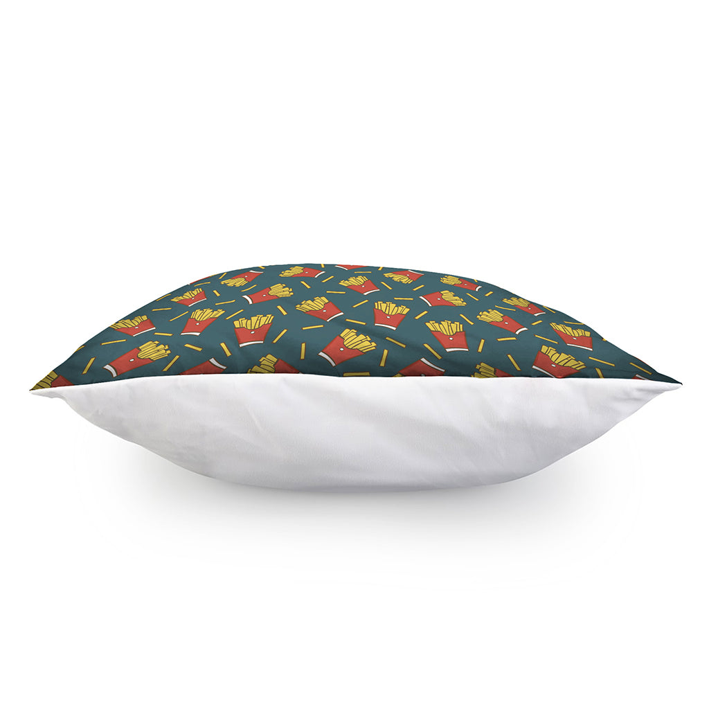 Doodle French Fries Pattern Print Pillow Cover