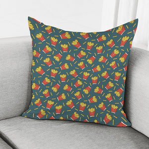 Doodle French Fries Pattern Print Pillow Cover