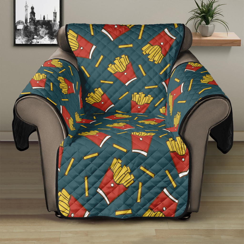 Doodle French Fries Pattern Print Recliner Protector