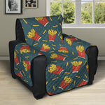 Doodle French Fries Pattern Print Recliner Protector