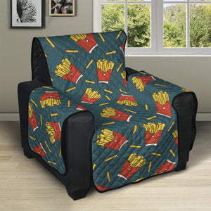 Doodle French Fries Pattern Print Recliner Protector