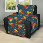 Doodle French Fries Pattern Print Recliner Protector