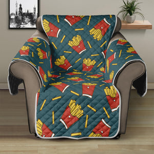 Doodle French Fries Pattern Print Recliner Protector