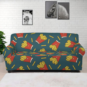 Doodle French Fries Pattern Print Sofa Cover