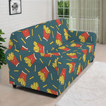 Doodle French Fries Pattern Print Sofa Cover