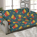 Doodle French Fries Pattern Print Sofa Protector