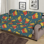 Doodle French Fries Pattern Print Sofa Protector