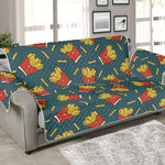 Doodle French Fries Pattern Print Sofa Protector