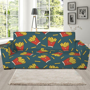 Doodle French Fries Pattern Print Sofa Slipcover