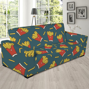 Doodle French Fries Pattern Print Sofa Slipcover