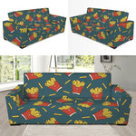 Doodle French Fries Pattern Print Sofa Slipcover