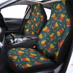 Doodle French Fries Pattern Print Universal Fit Car Seat Covers