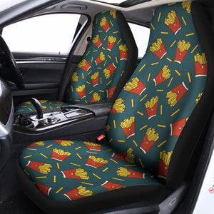 Doodle French Fries Pattern Print Universal Fit Car Seat Covers