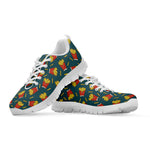 Doodle French Fries Pattern Print White Sneakers