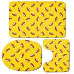 Doodle Japanese Sushi Pattern Print 3 Piece Bath Mat Set