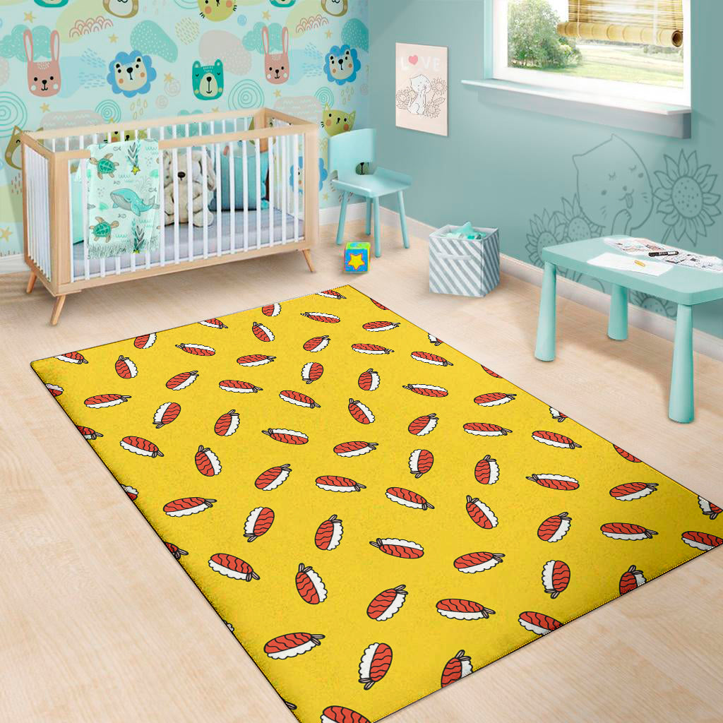 Doodle Japanese Sushi Pattern Print Area Rug