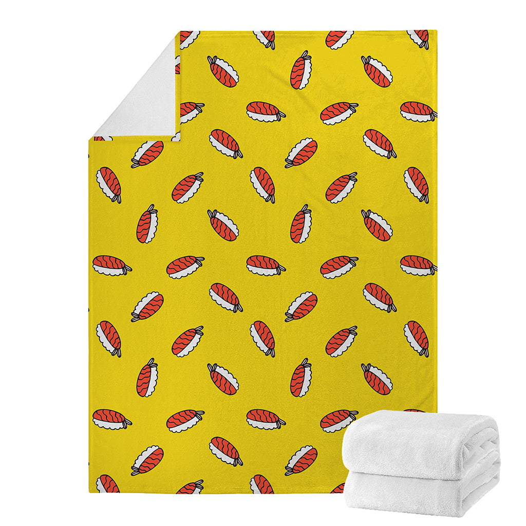 Doodle Japanese Sushi Pattern Print Blanket