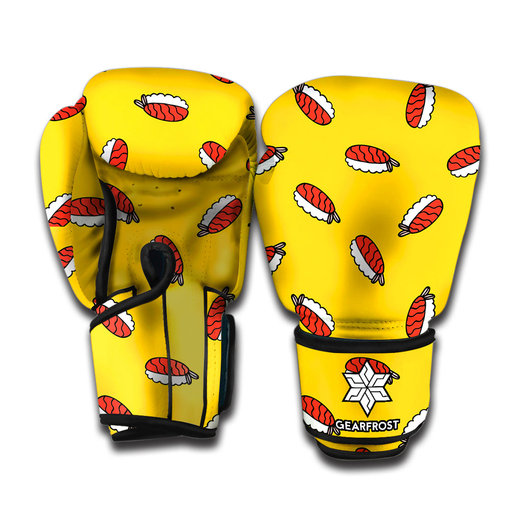 Doodle Japanese Sushi Pattern Print Boxing Gloves